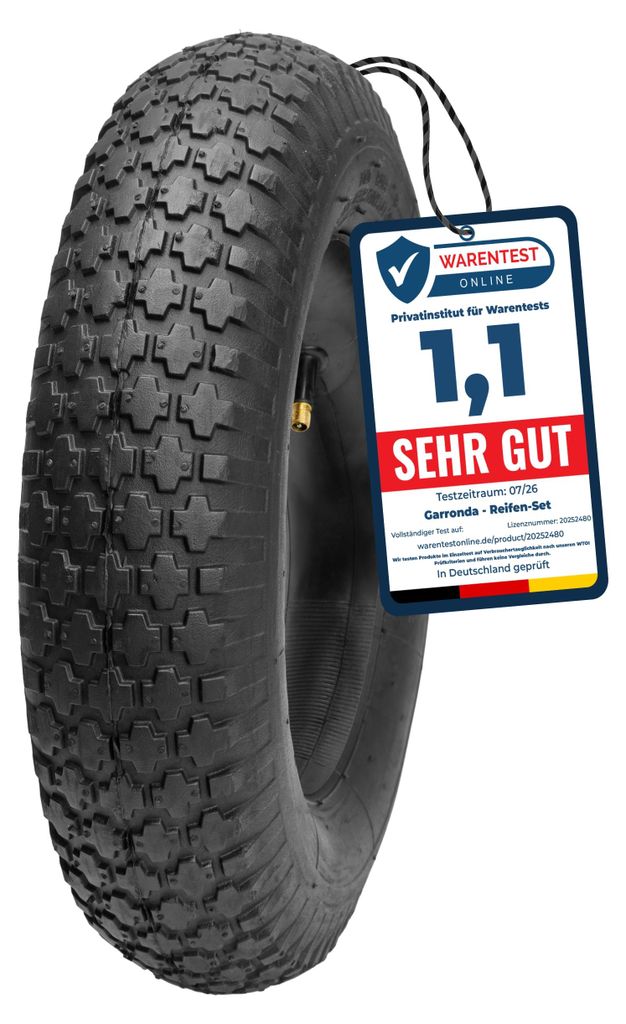 GARRONDA Reifen Set 4.80/4.00-8 mit Schlauch Produktbild 