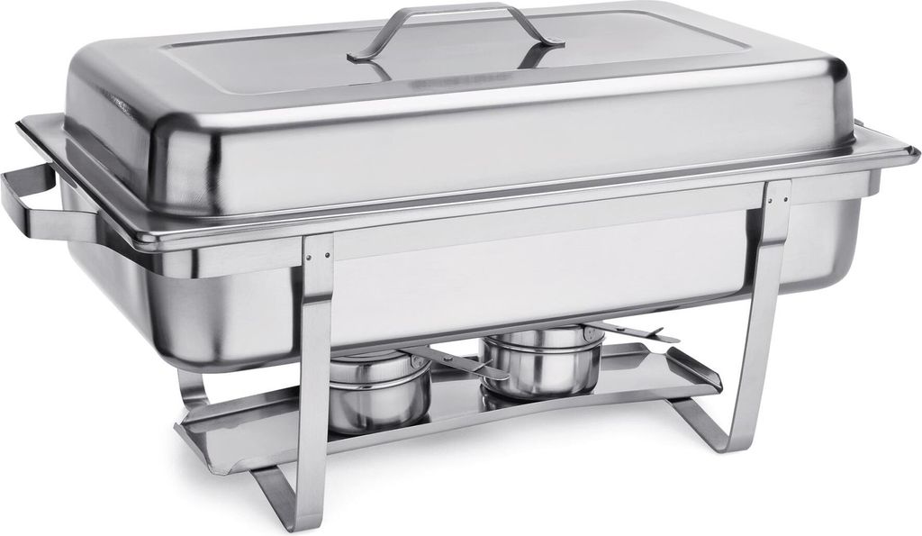 Chafing Dish Edelstahl GN 1/1 inkl 2 Brennpastenbehältern