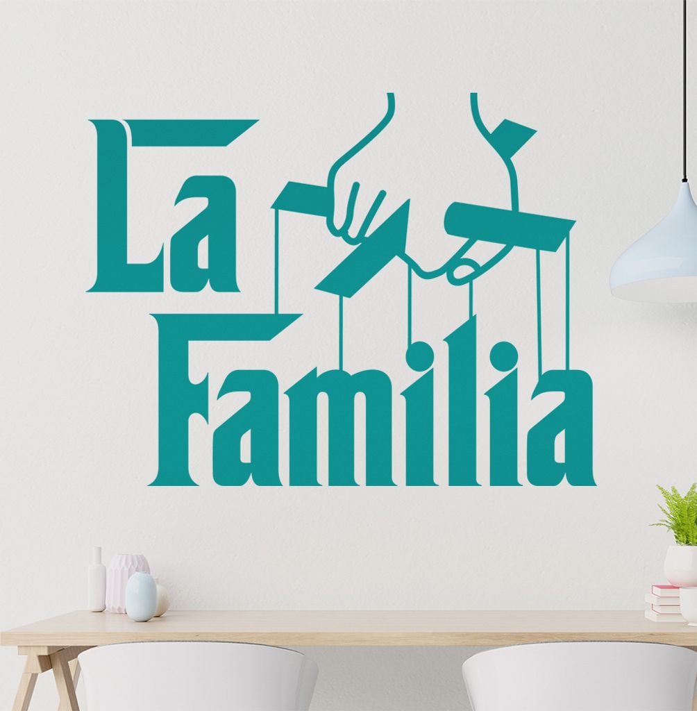 KIWISTAR La Familia - Familie Mafia Hooligans Kartell Gang Italien Wandtattoo in 6 Größen - Wandaufkleber Wall Sticker - Dekoration, Küche, Wohn...