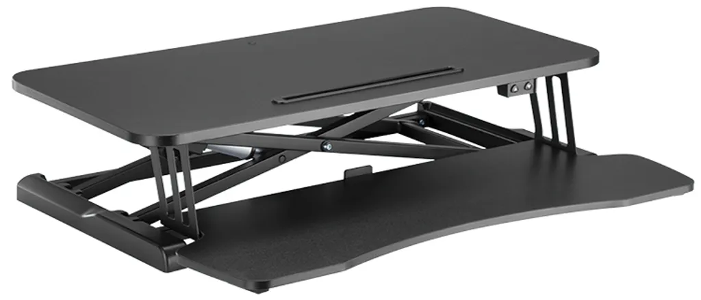 Bureau assis-debout motorisé LogiLink avec tablette clavier intégrée