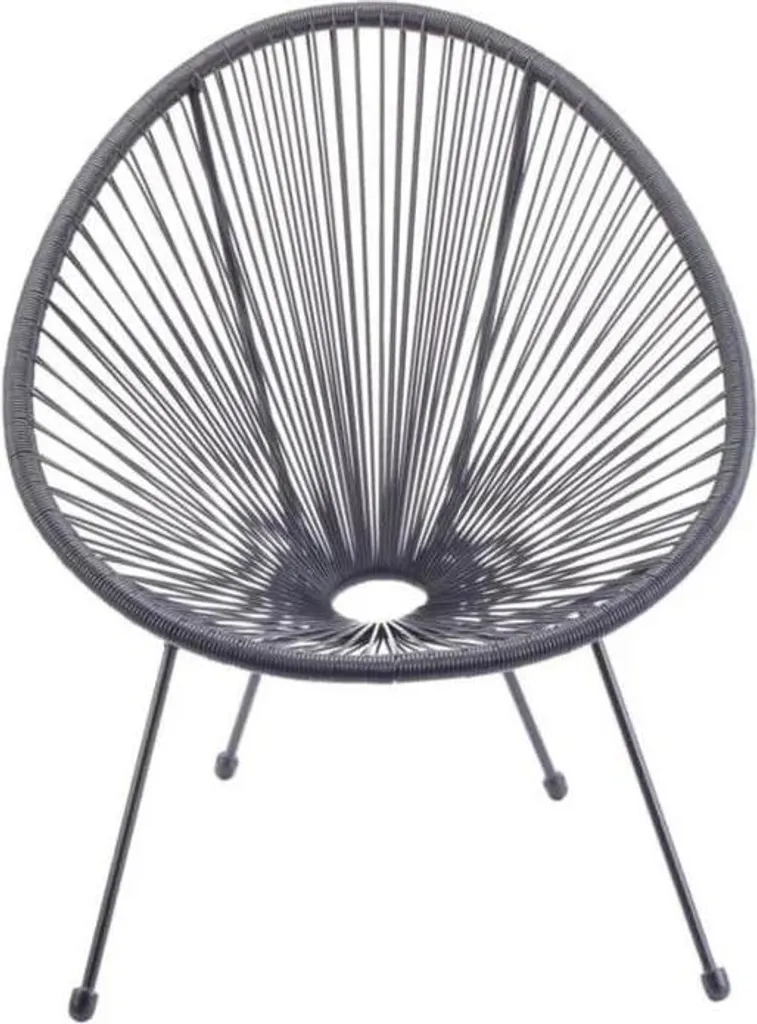 Fauteuil Scooby gris en acier robuste - Mobilier empilable au style loft