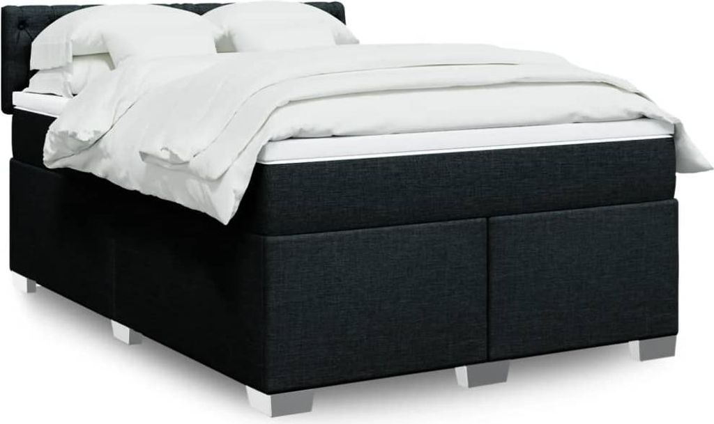 vidaXL Letto a molle con materasso nero 140x200 cm in Immagine del prodotto 
