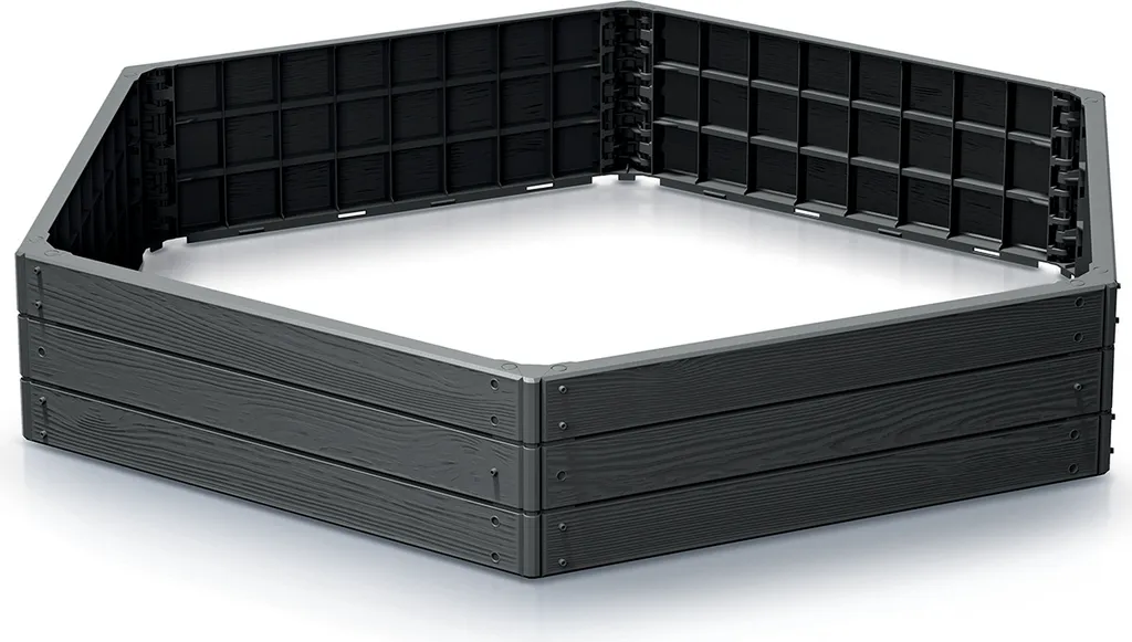 Carré potager surélevé NABBI IBWH en plastique gris anthracite 75cm
