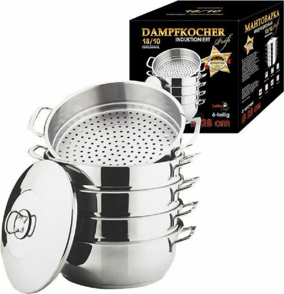 Dampfkocher, Mantowarka, Gardampfkochtopf Set aus 18/10 Produktbild