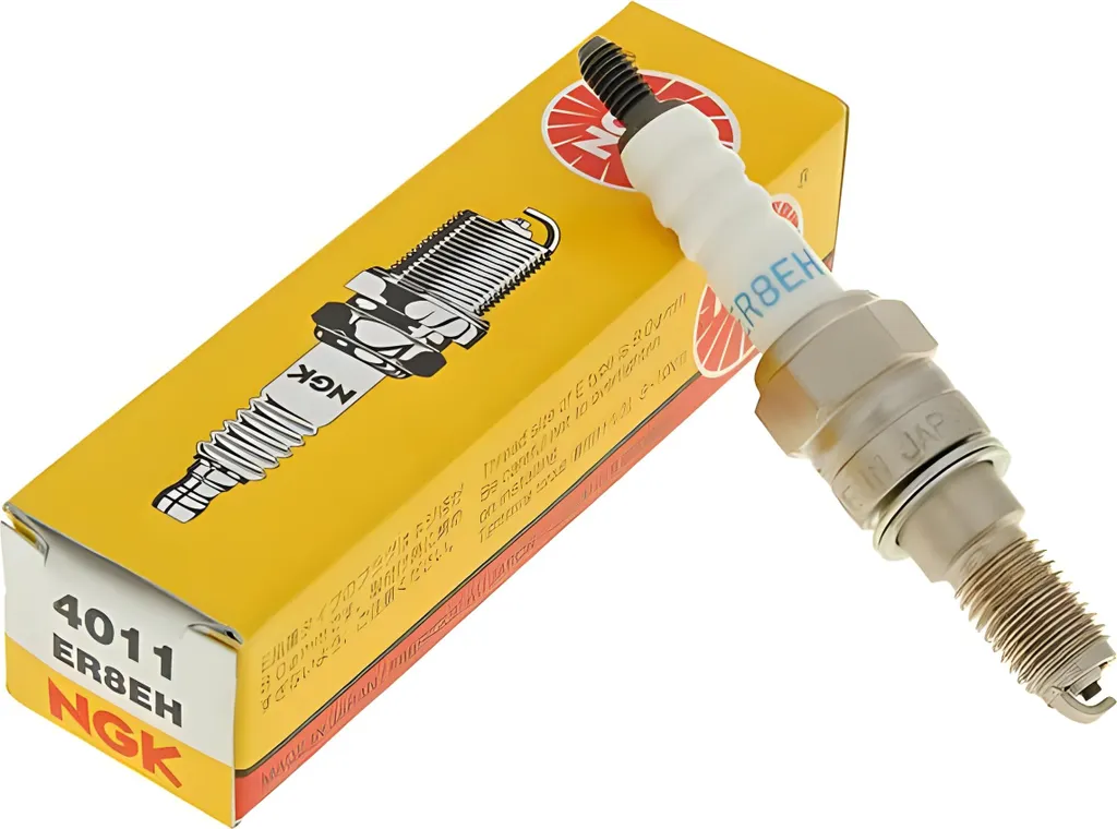 Set di candele di accensione NGK 2x ER8EH con soppressione delle interferenze, filettatura lunga 19,0mm Ø 8,0mm esagono 13,0mm, distanza tra gli elettrodi 0,75mm, potere calorifico 8, 4011