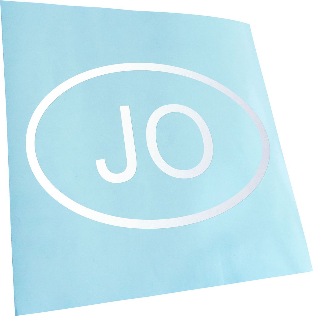 Kiwistar - Autoaufkleber - Jordanien JO Heckscheibe - Aufkleber für Auto Kfz Fahrrad, LKW, Truck Mofa