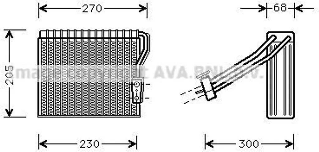 Évaporateur de climatisation PRASCO MSV051 pour Classe A W168