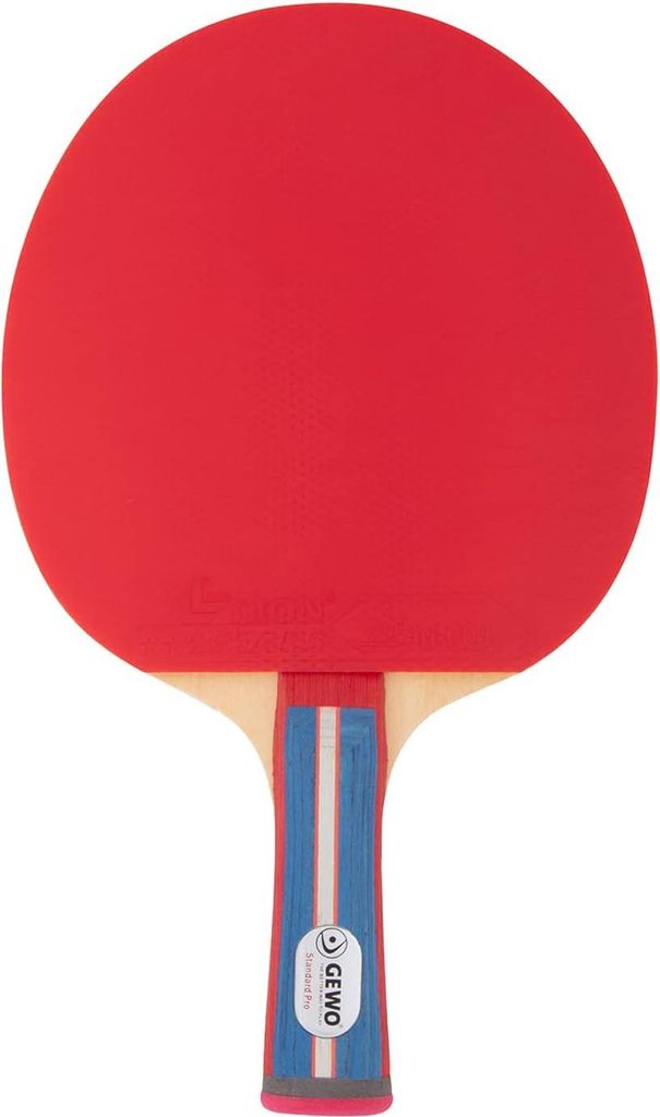 GEWO Tischtennisschläger Standard Pro – ITTF Belag Lion, konkav - 1,8 mm