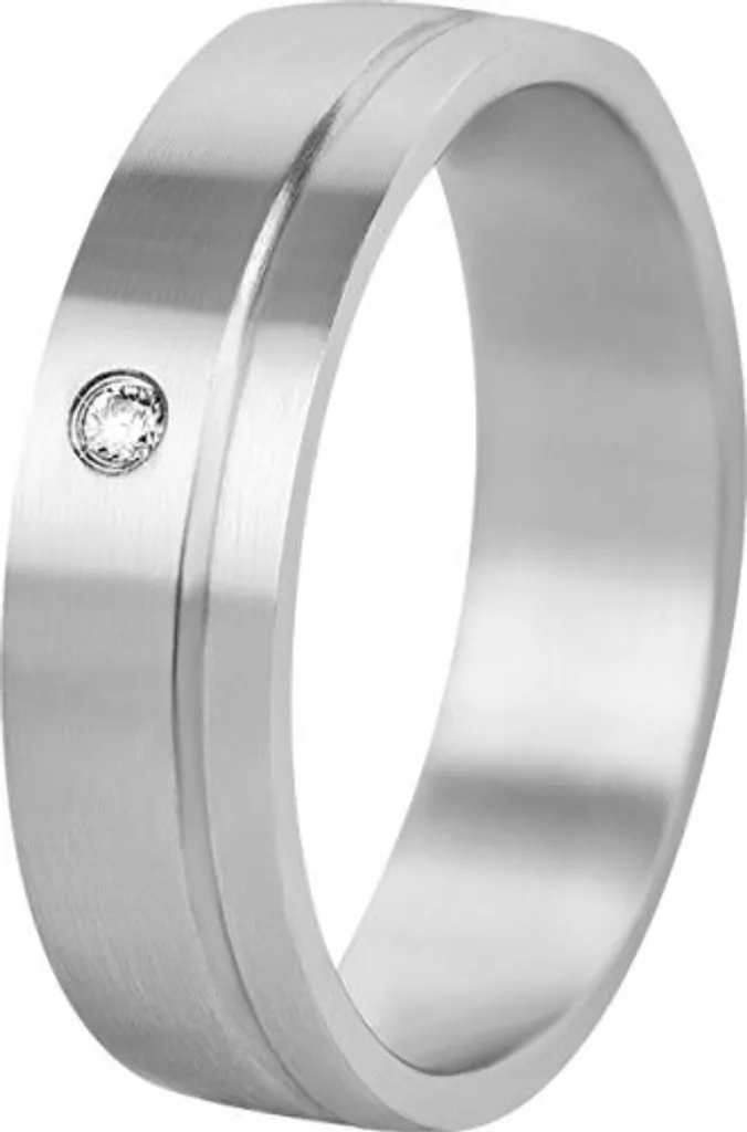 Anello Promessa Acciaio e Cristallo SPD06 52 mm - Regalo Speciale