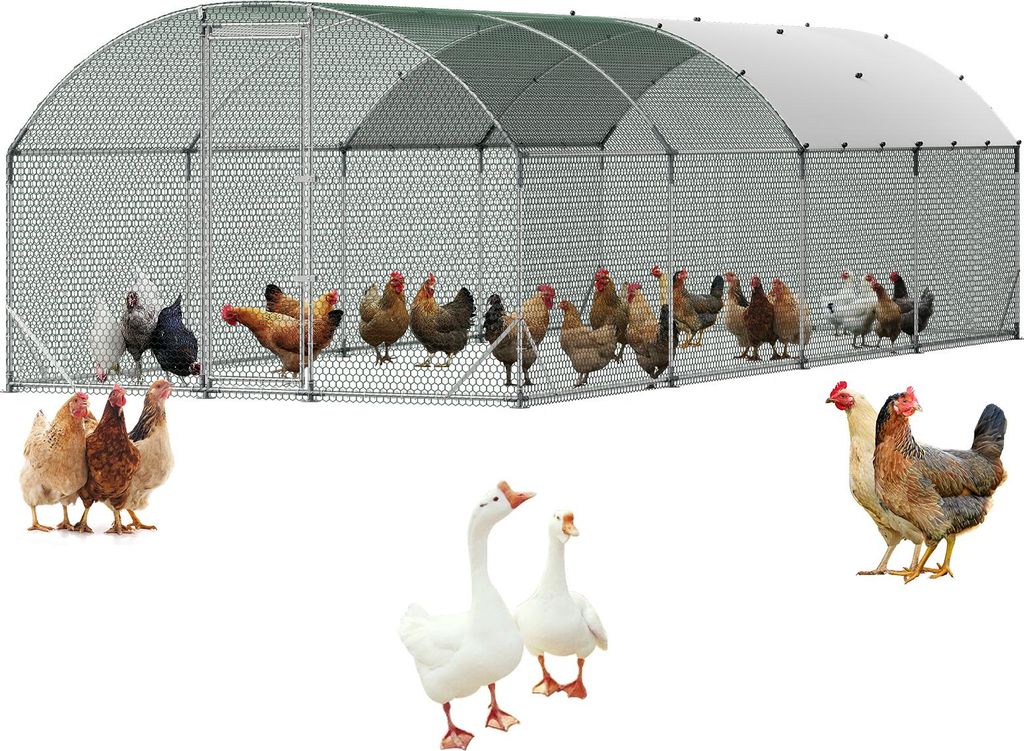 Pollaio VEVOR, 2,7x7,6x2 m, recinto per polli con copertura Immagine del prodotto 