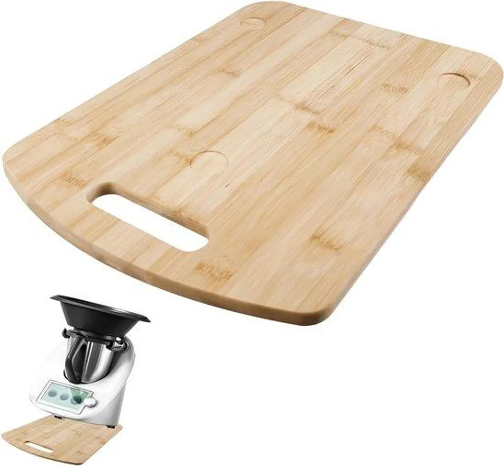Socle en bambou stable et pratique pour TM6 muni de roulettes mobiles