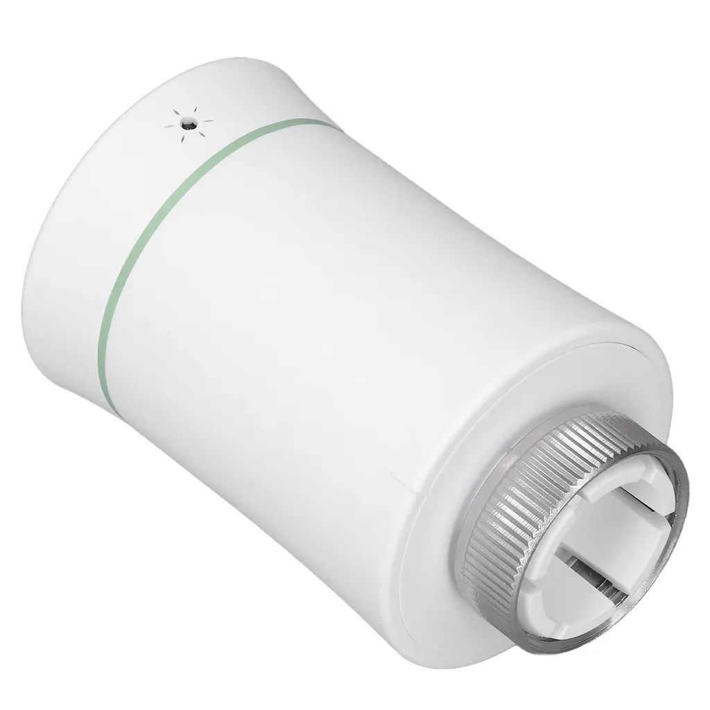 Vanne thermostatique connectée Zigbee Tuya Blanche pour radiateur eau