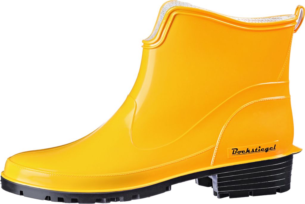 tomBrook Damen Gummistiefel Regenstiefel Stiefelette Zum Abendkleid - Gummistiefel Damen Outdoor Gummistiefelletten Wasserdicht in Gelb Größe 38
