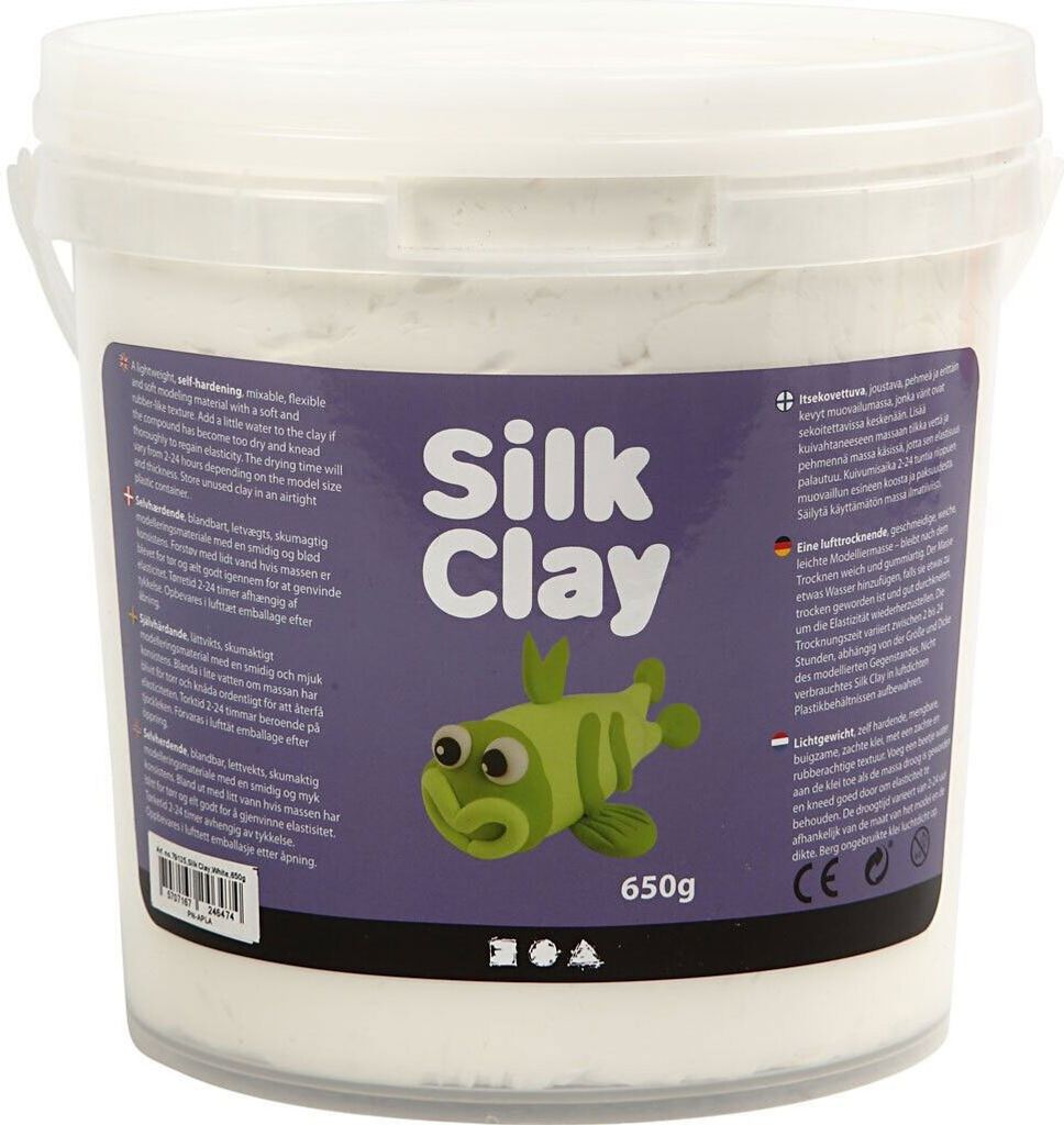 Silk Clay Modelliermasse weiß 650 g - selbsthärtend und Produktbild 