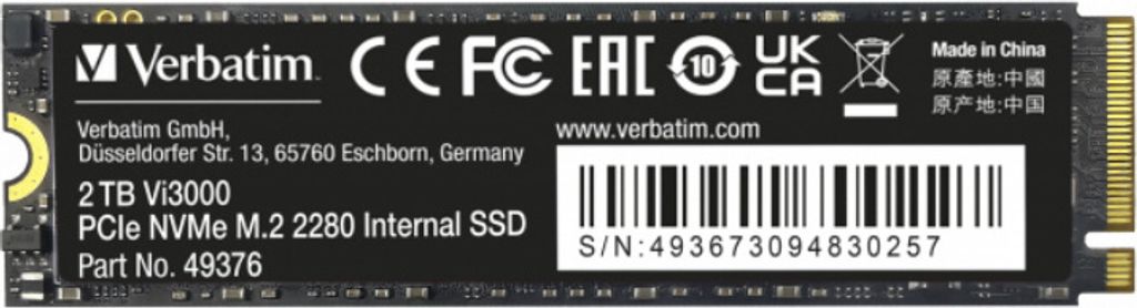 Verbatim Vi3000 - SSD - High Endurance - 2 TB - intern - Produktbild 