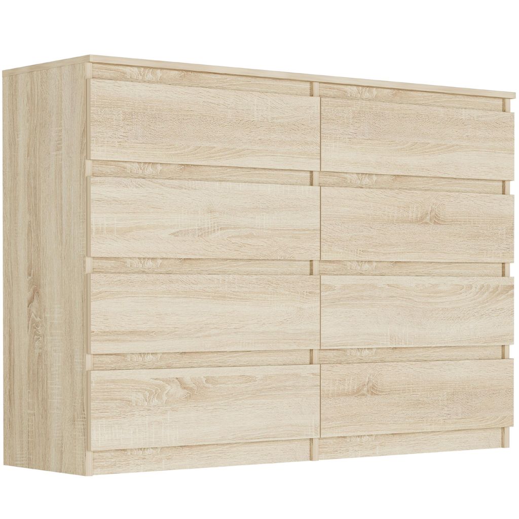 Komoda 140 cm s 8 zásuvkami, skriňa FRAMIRE R-140-S8, Obrázok produktu 
