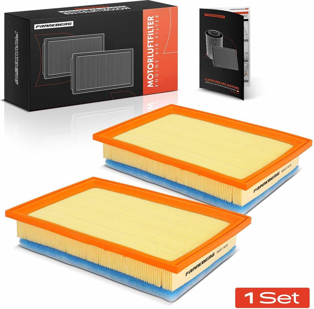 Frankberg 2x Luftfilter Filtereinsatz für Ford Galaxy WGR Seat Alhambra 7V8 7V9 VW Sharan 7M6 7M8