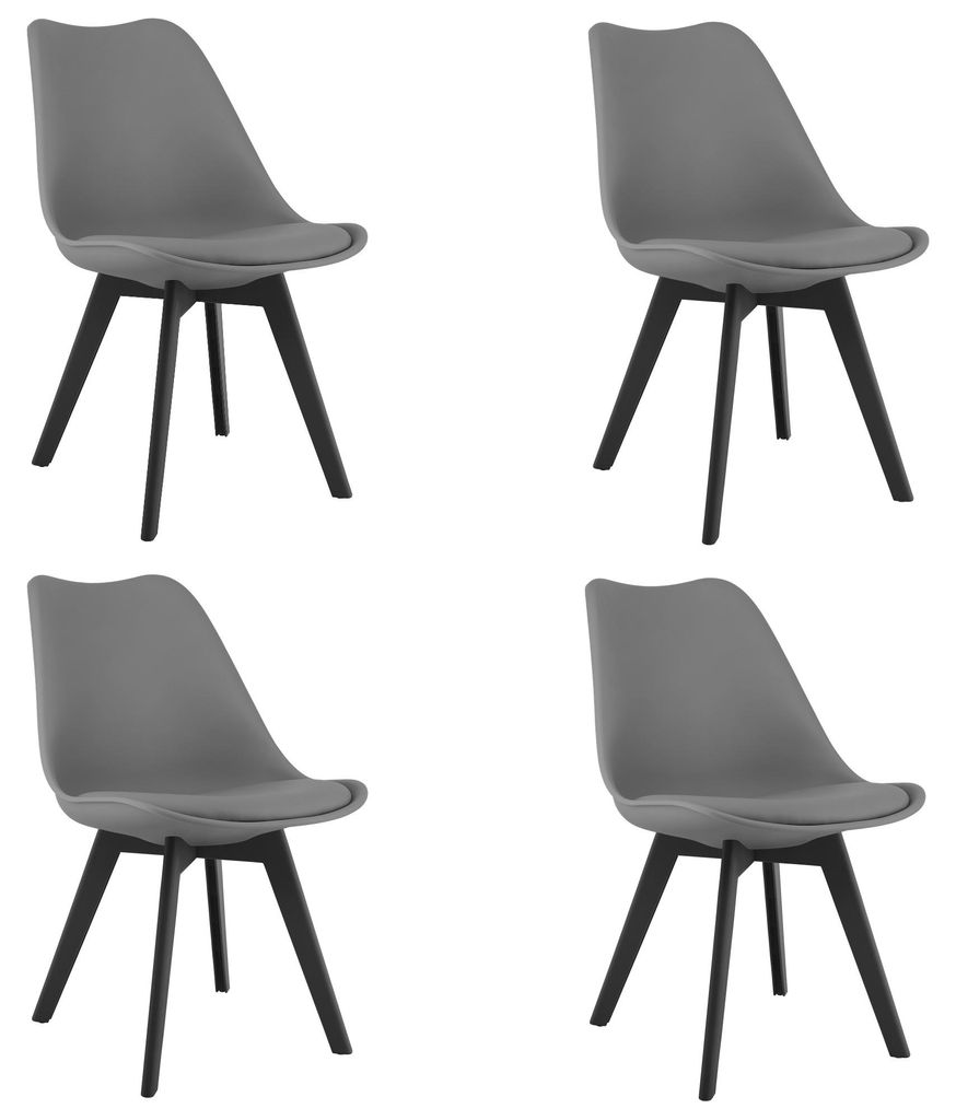 Chaise - Leobert - Mark - Graphite/Pieds Noirs - 49 X 43 X Image du produit 