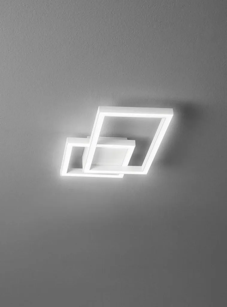 Plafonnier LED CCT 3000K-6000K Dimmable - Lampe Aluminium 20W Blanc Mat