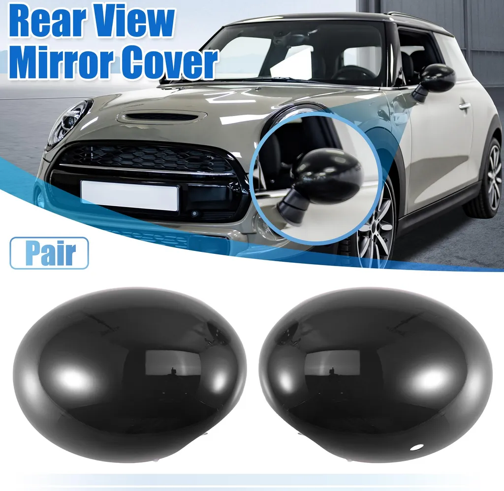 Coque Rétroviseur Mini Cooper F55 Noir Piano - Finition Haute Qualité