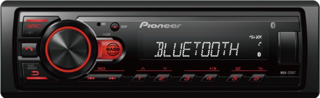 Pioneer MVH-S230BT | Autoradio Bluetooth avec entrées USB, Image du produit 