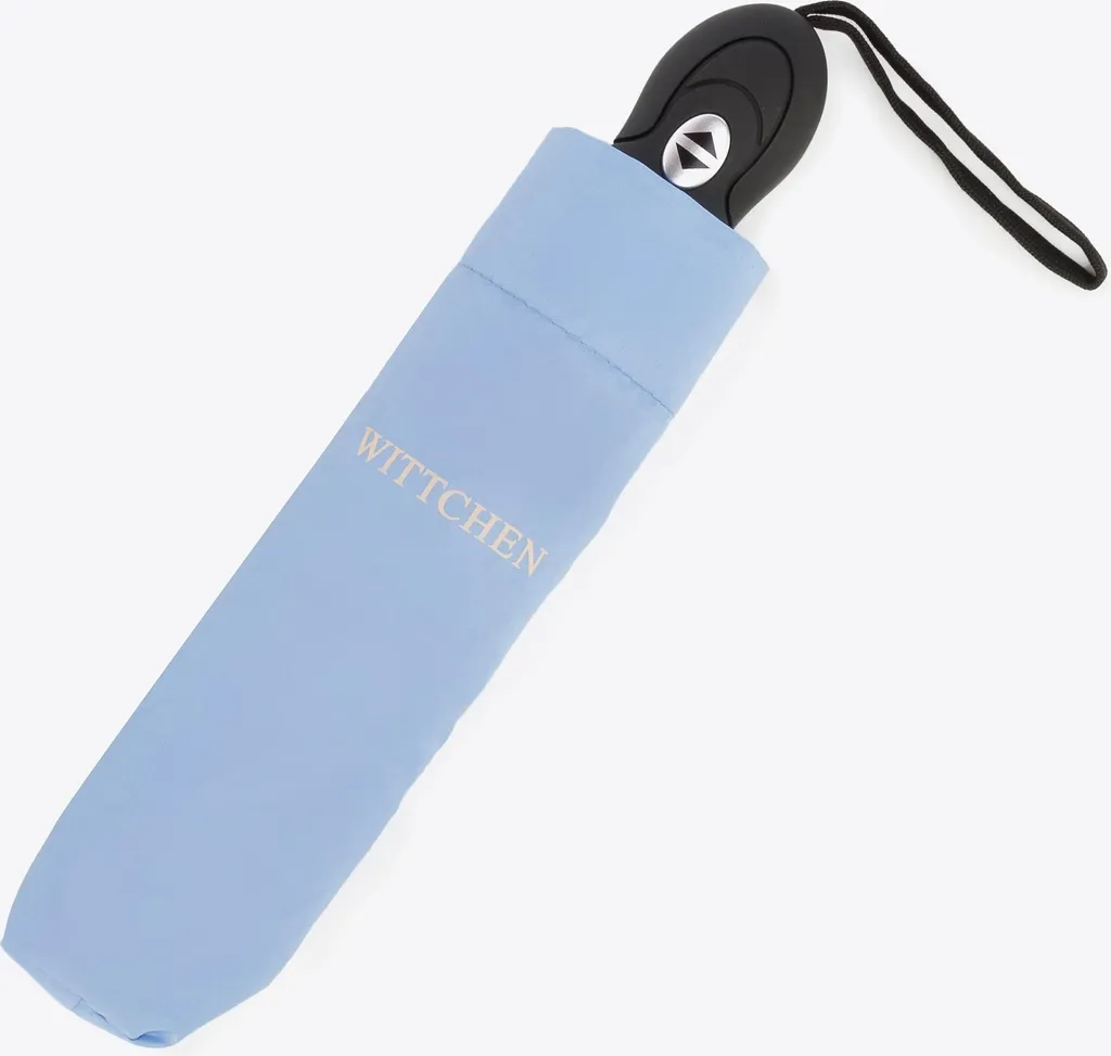 Ombrello automatico da donna Wittchen, piccolo, azzurro, poliestere
