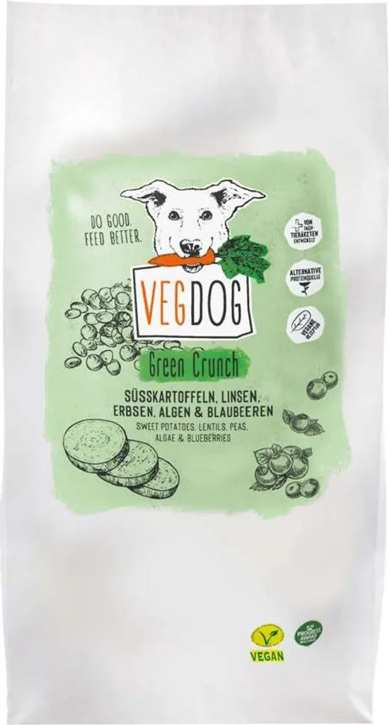 VEGDOG Adulto Palla Patata e Patata Dolce 2kg - Cibo Vegano Senza Glutine