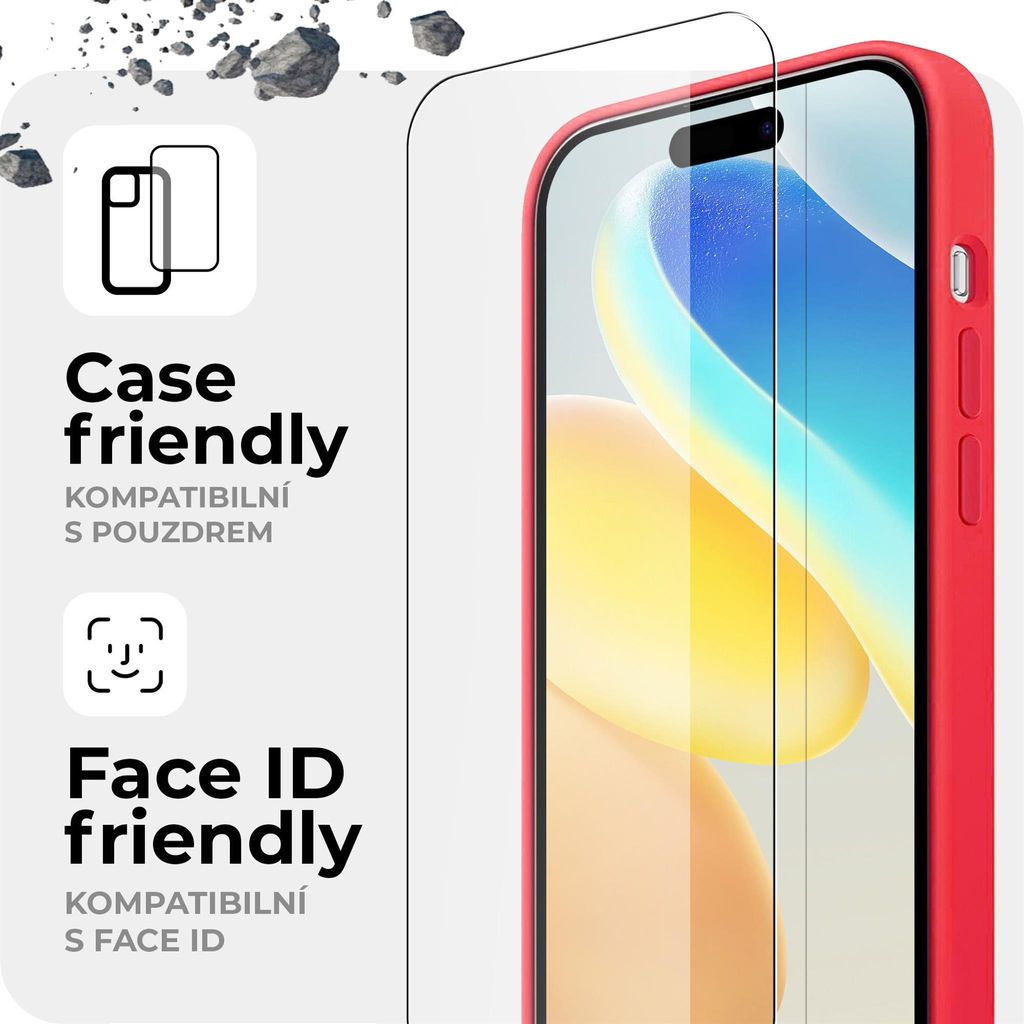 Gehärtete Glasschutzfolie pro iPhone 16 Pro (Case Friendly)