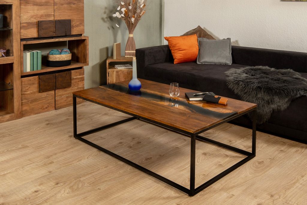 Couchtisch Beistelltisch 120 x 70 cm Akazie massiv mit Produktbild 