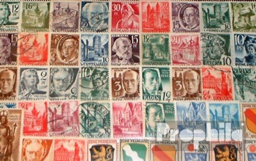 Briefmarken Alliierte Besetzung in Deutschland 50 verschiedene Marken