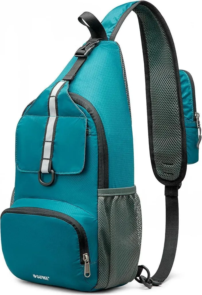 Sac à Bandoulière Sling Bag 10L Noir - Sacoche de Poitrine Sportive