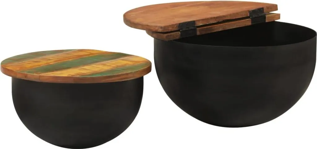 Tables basses solides en vieux bois massif pour un salon stylé et durable