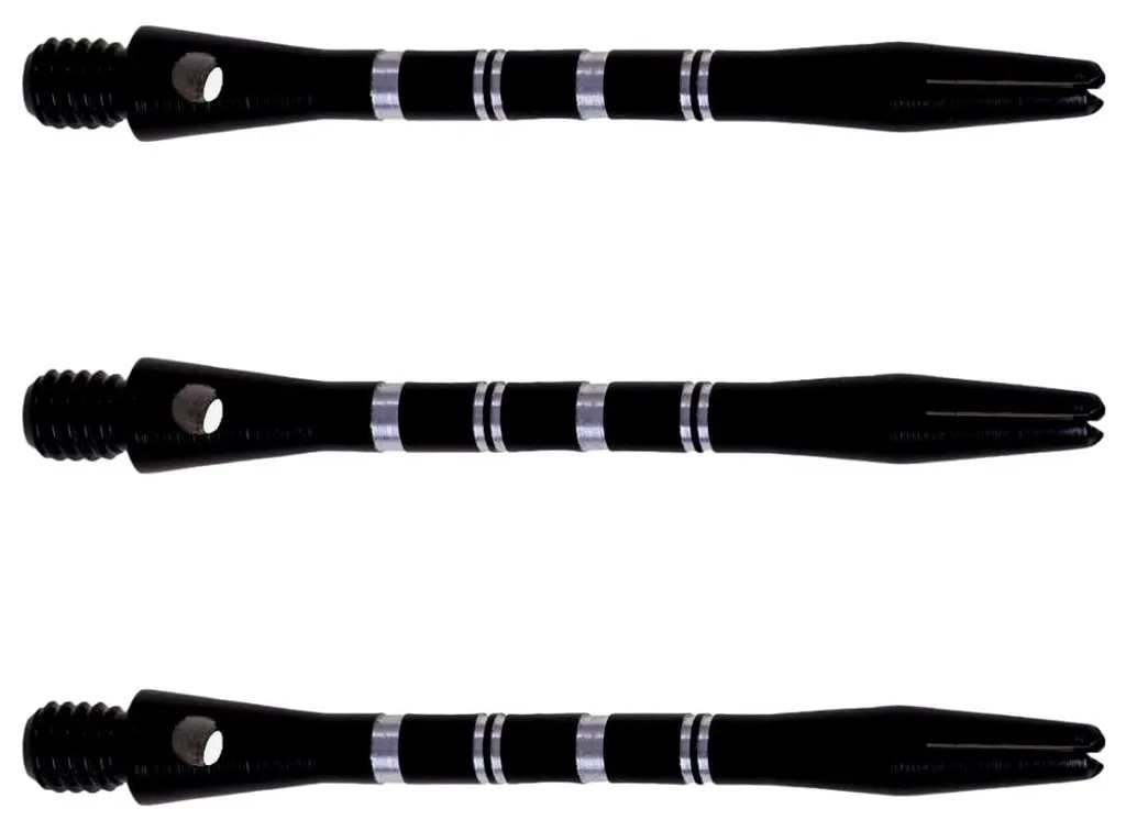Tige fléchette aluminium Karella Stripe 45 mm noir avec filetage 2BA