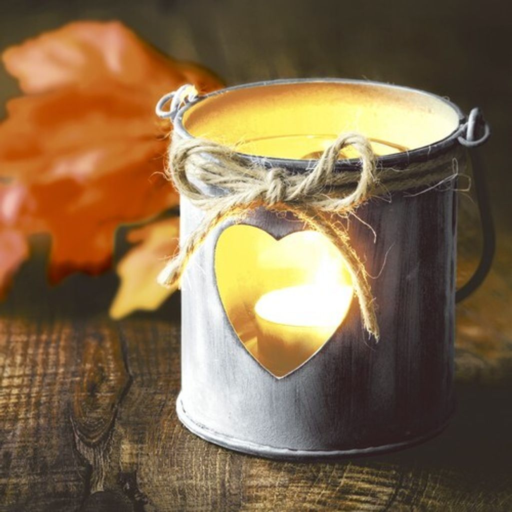 20 Servietten Autumn Glow - Kerze im Herbstlicht 33x33cm Produktbild 