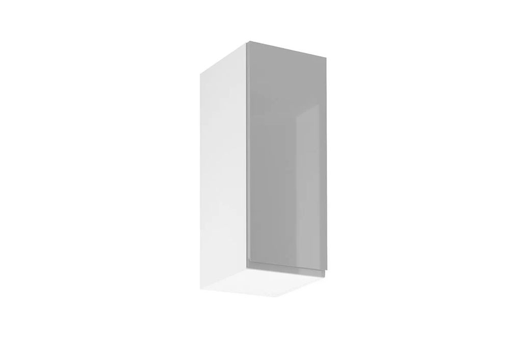 Hängeschrank 30 cm Küchemöbel Küchenschrank, Aspen G30 Grau Hochglanz