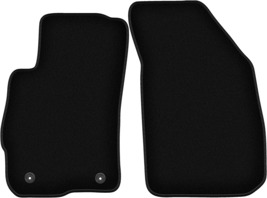 Wielganizator Velours-Autoteppiche vorne – passend für Chevrolet Aveo II T300 (Schrägheck, Limousine, Bj. 2011-) – schwarz, passgenau, mit B...