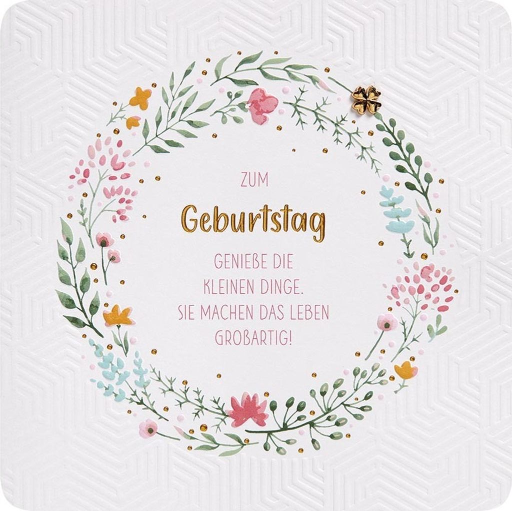 Geburtstag Finest Collection Karte mit Briefumschlag plastikfrei unve
