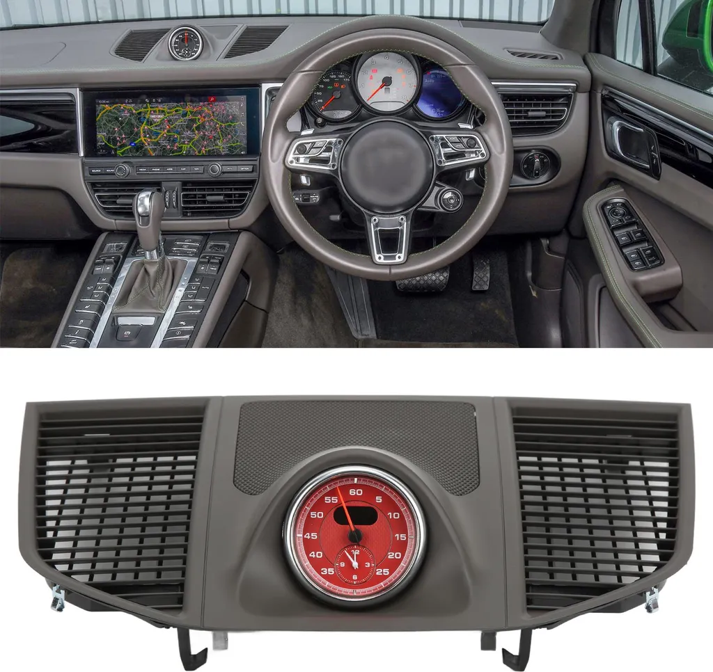 Chronomètre Central de Console pour Macan 2014-2020 avec Cache Supérieur