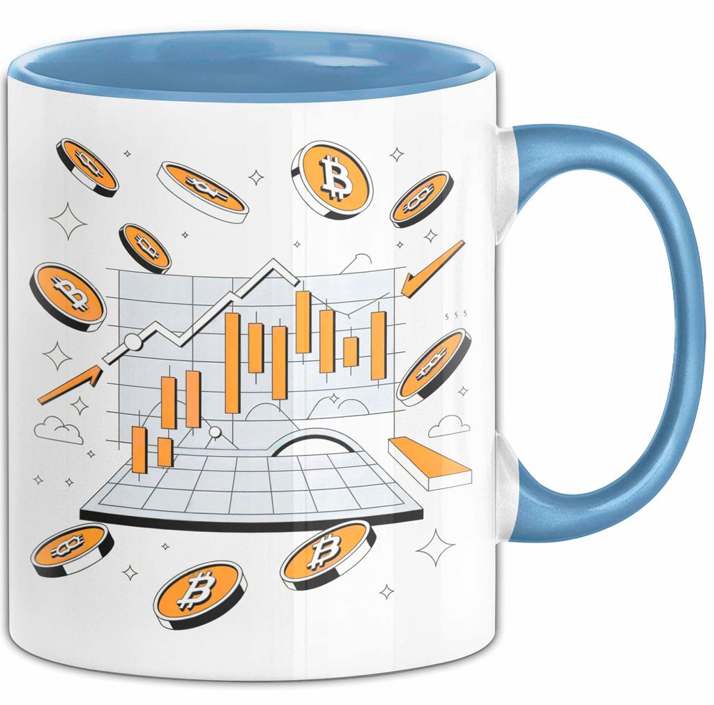 Krypto Trader Tasse Geschenk Lustige Geschenkidee Spruch Für Coin Beobachter (Blau)