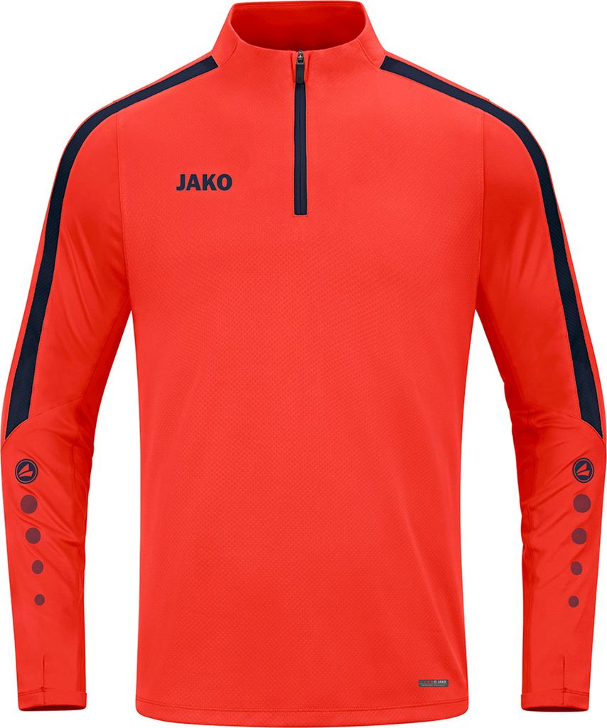 Jako Power Ziptop Herren - Flame / Marine