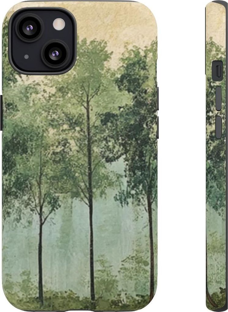 Waldgrüne Baumreihe – Hülle Kompatibel mit iPhone 13