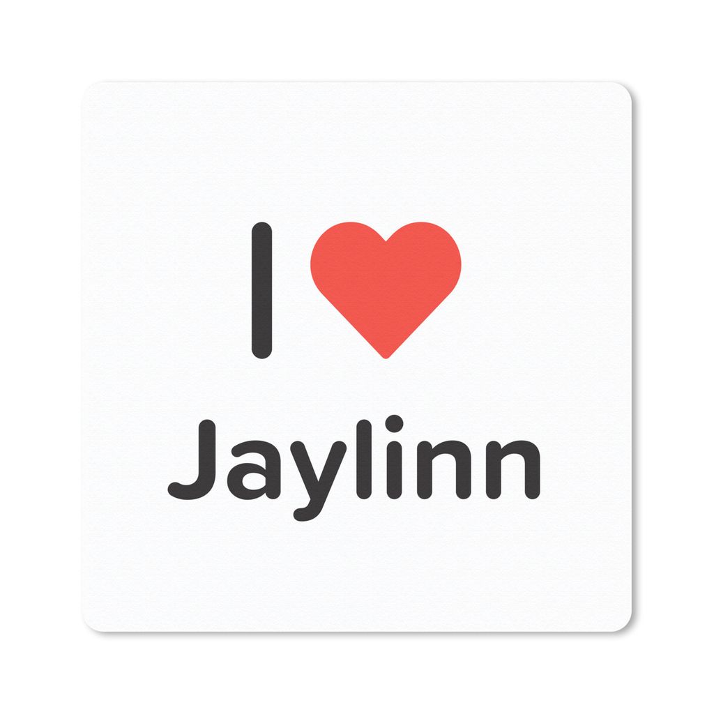 MuchoWow Mauspad Mousepad Ich liebe - Jaylinn - Mädchen 20x20 cm - Mousepads - Maus Mat - Pad - Mausunterlage - Desk Mat - Bureauartikeln