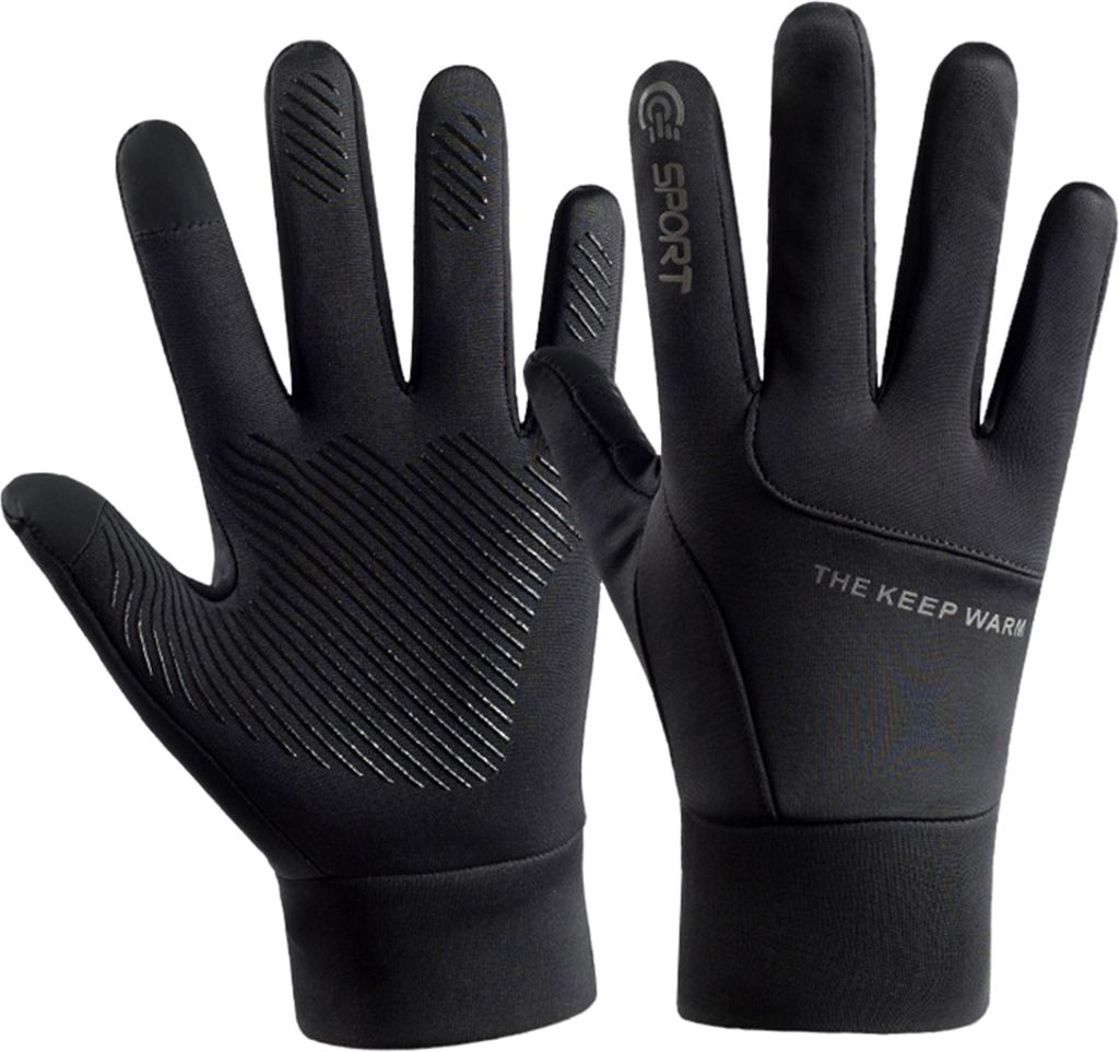 1 Paar Winter-Fahrradhandschuhe, warm, Touchscreen, rutschfest, winddicht, wasserdicht, für kaltes Wetter, für Herren, Outdoor, Motorradfahren, S...