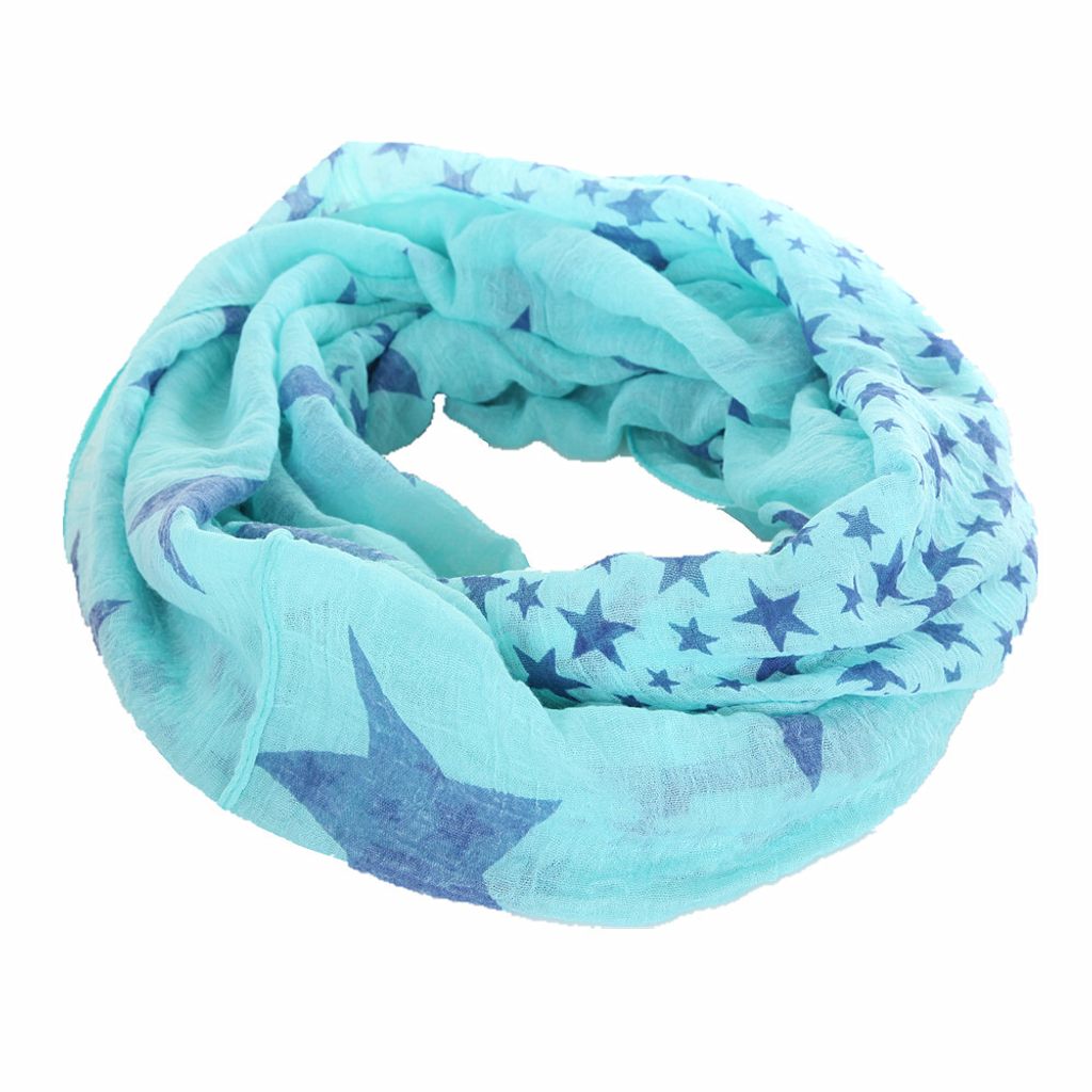 Stern Loop Schal Himmelblau
