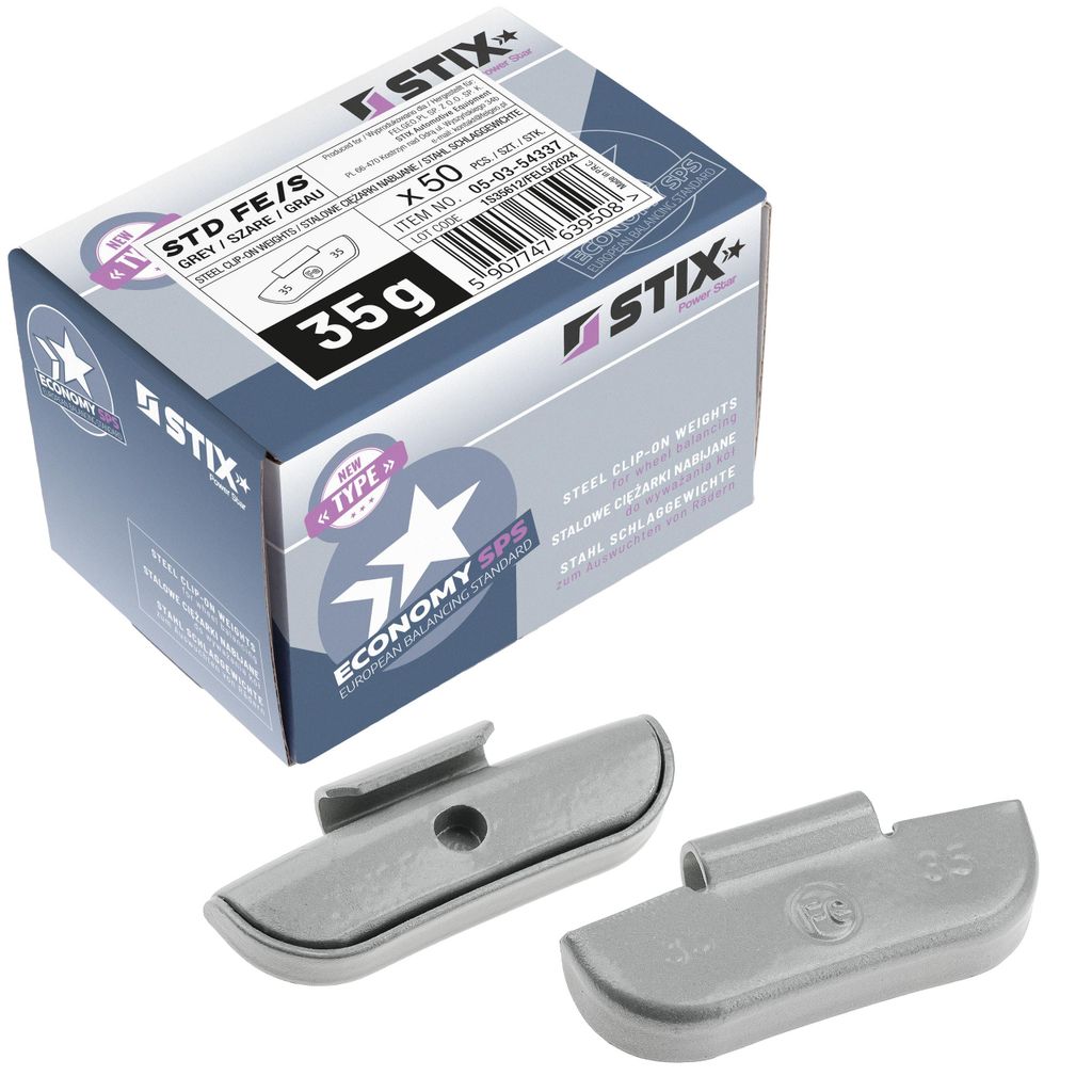Rázové závažia STIX FE/S 50x35G, plastový poťah, Obrázok produktu 