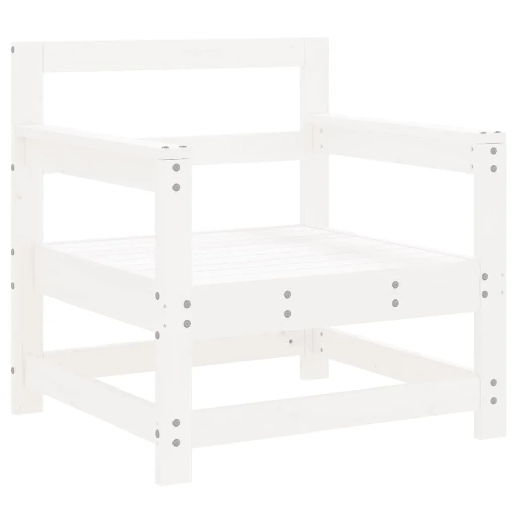 Sedie da Esterno 2 pz in Pino Massiccio Bianco | Offerta Arredo Giardino - 3