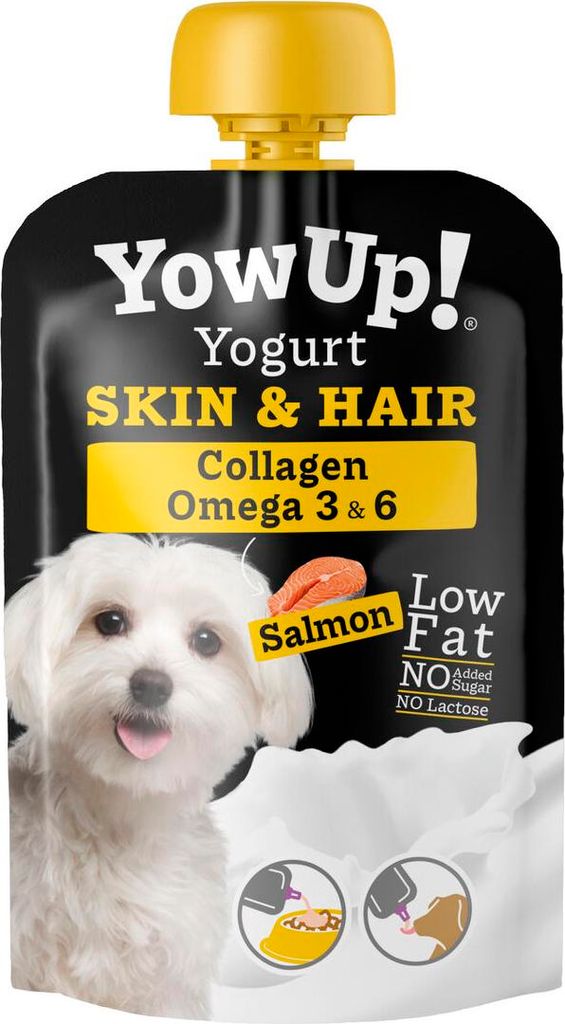 Nassfutter YowUp Skin and Hair Lachsfarben 10 Stück 10 x 115 g