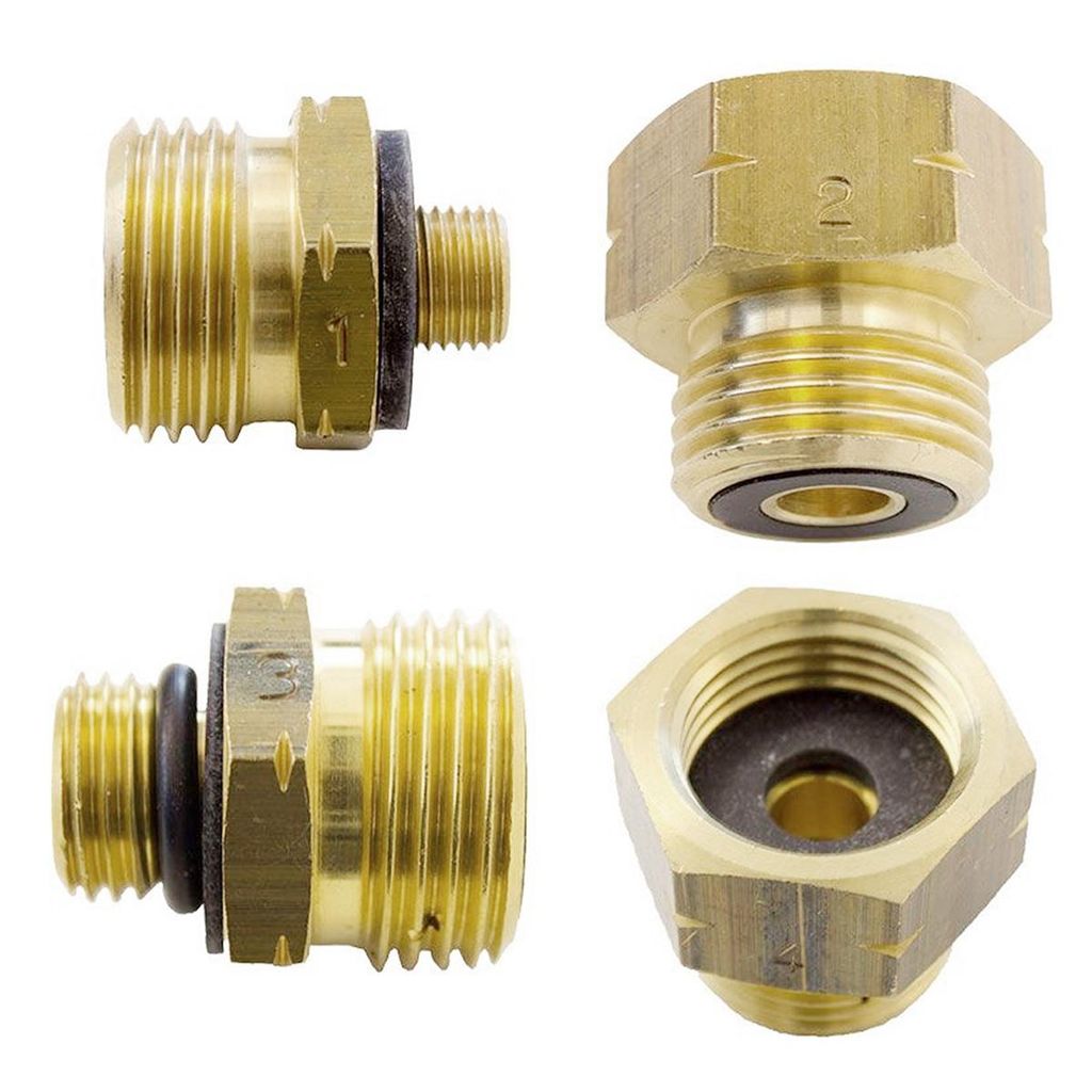 Gas Adapter Set für Gasflaschen, Europa Gasanschluss Adapter, Druckregler-Anschlussadapter für ausländische Gasflaschen
