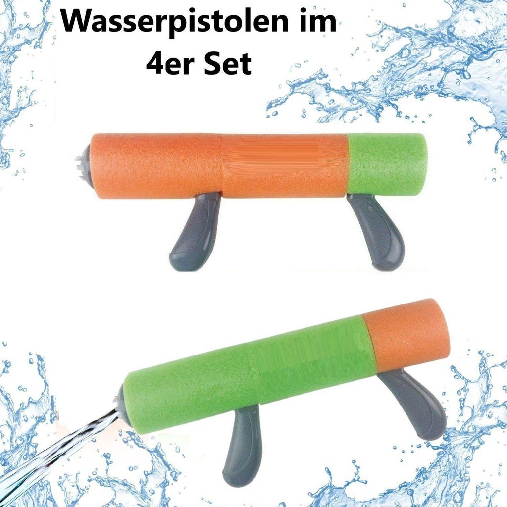 Sena Wasserpistole Spritzkanone Kinder 4 Stk, Spritzpistole 44cm Wasserspritzpistole (für Kinder & Erwachsene Garten Spielzeug Sommerspielzeug