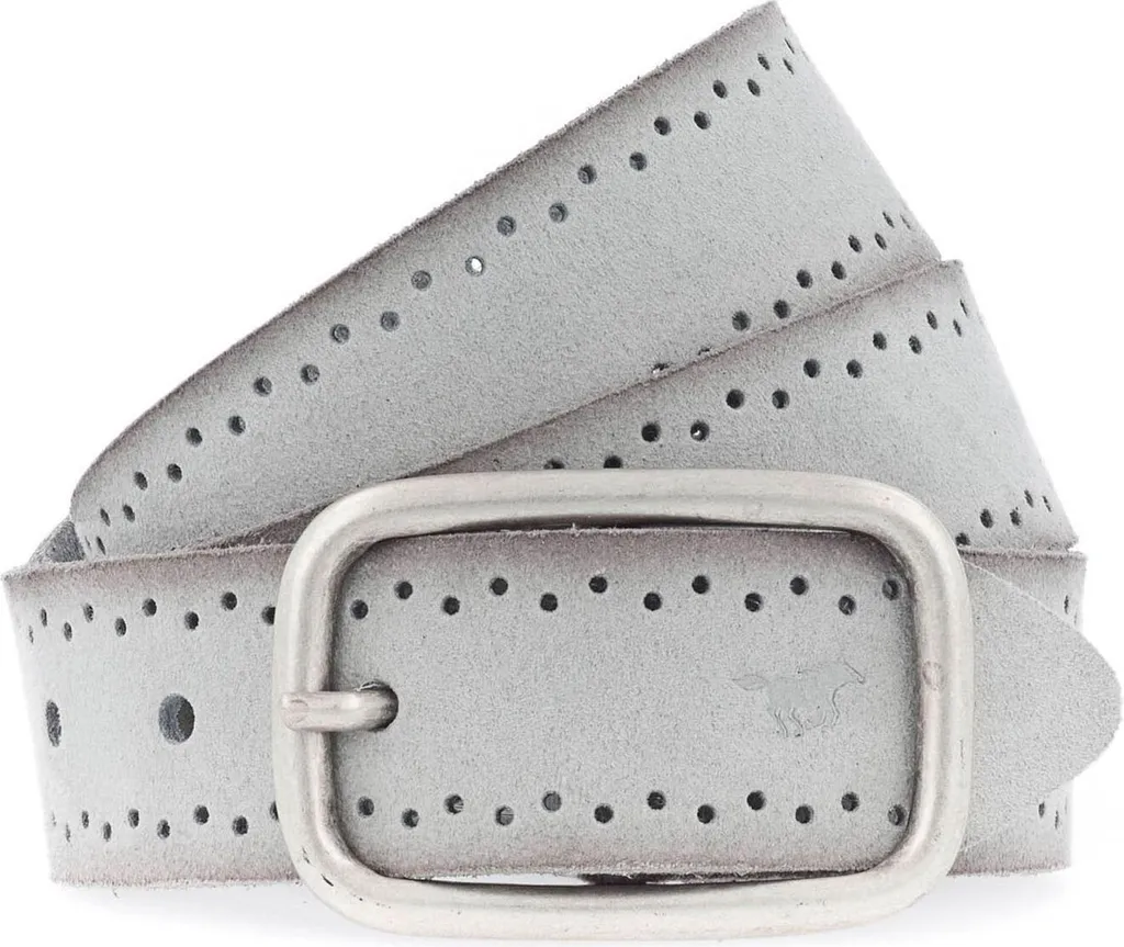 Cintura Donna in Vera Pelle Mustang 3,5 cm Grigia W95